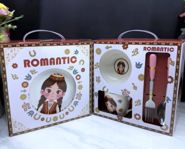Сервиз на 1 персону Romantic 304178057, предметов: 5, детский, фарфор