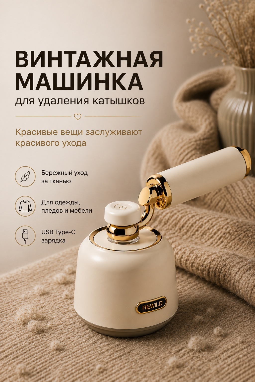 Машинка AKTASS от аккумулятора, кол-во насадок: 1