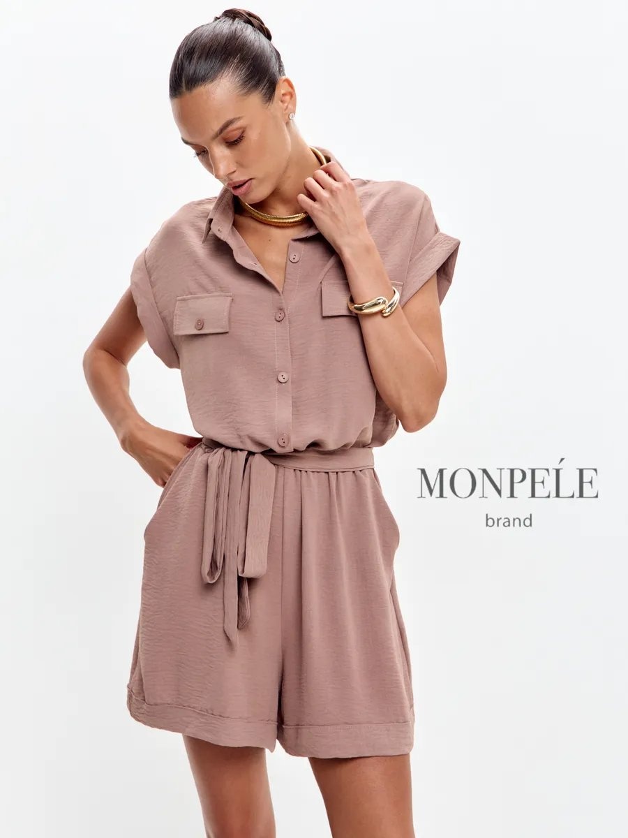 Комбинезон с шортами Monpele коричневый