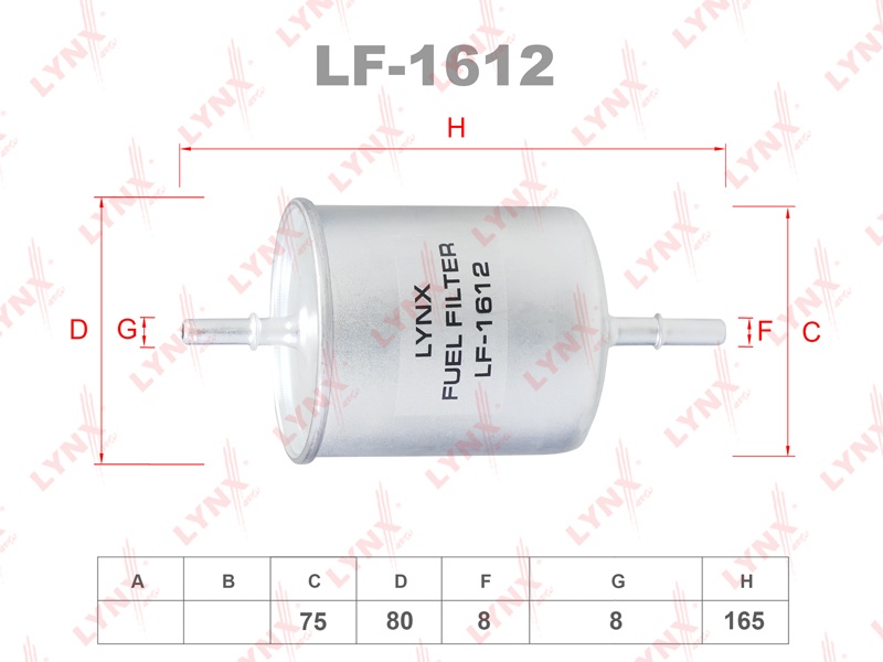 LYNXauto топливный фильтр LF1612