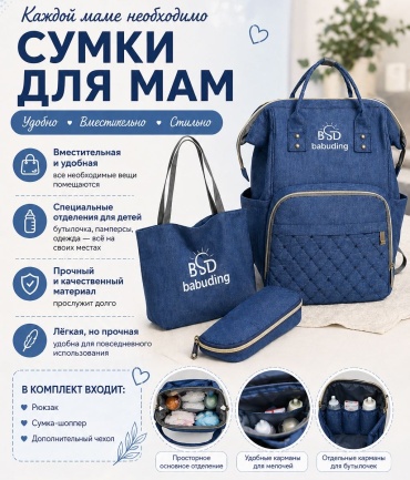 Набор сумок 30384710_159716516 синий