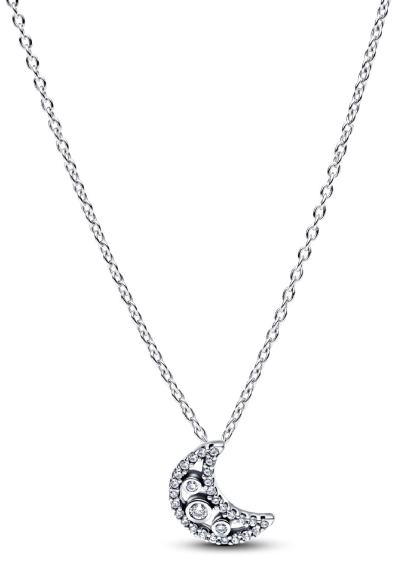 Колье PANDORA «Молодой месяц» 394259C01-50 длина 50 см вес 3.14 г серебро, цирконий