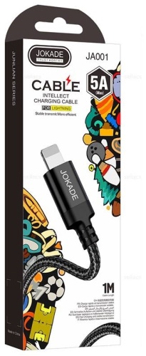 Кабель JOKADE USB 2.0 (M), Lightning (M), 1 м, ja001 черный