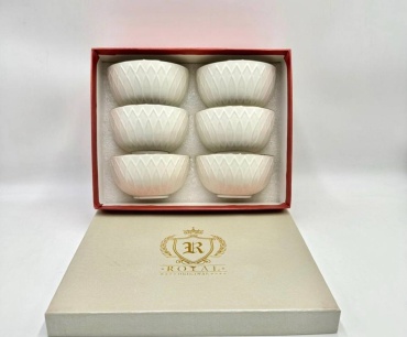 Набор пиал ROYAL CROWN 6 шт, 200 мл, фарфор