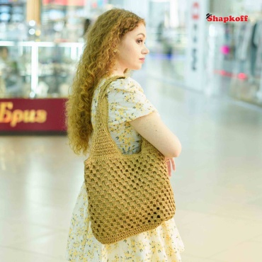 Сумка шоппер Shapkoff хлопок коричневый