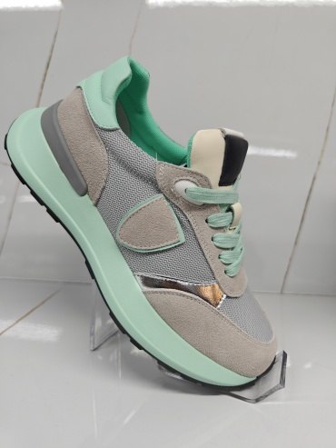 Кроссовки QuQi Shoes Кроссовки бирюзовый, серый