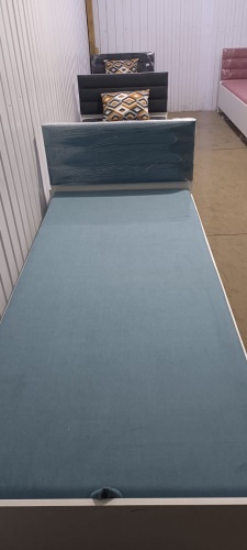 Кровать 1Marka Сырым мебель односпальная, 90x200 см (без матраса, без подъёмного механизма) синий