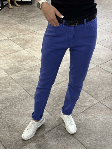 Джинсы зауженные Euro fashion фиолетовый