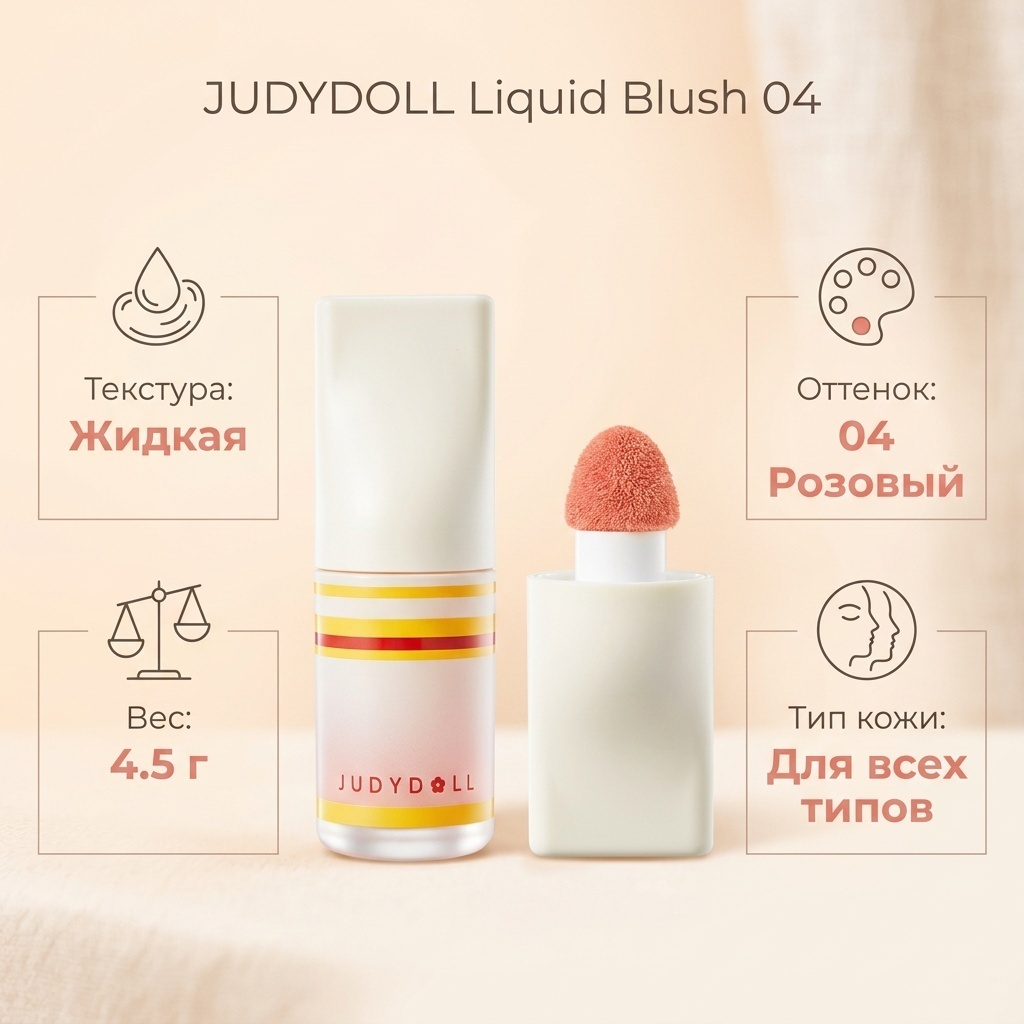 JUDYDOLL Liquid Blush румяна 04