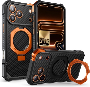 Чехол SUPCASE для Apple iPhone 17 Pro Max черно-оранжевый