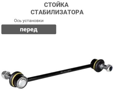 ZentParts стойка стабилизатора Z29088