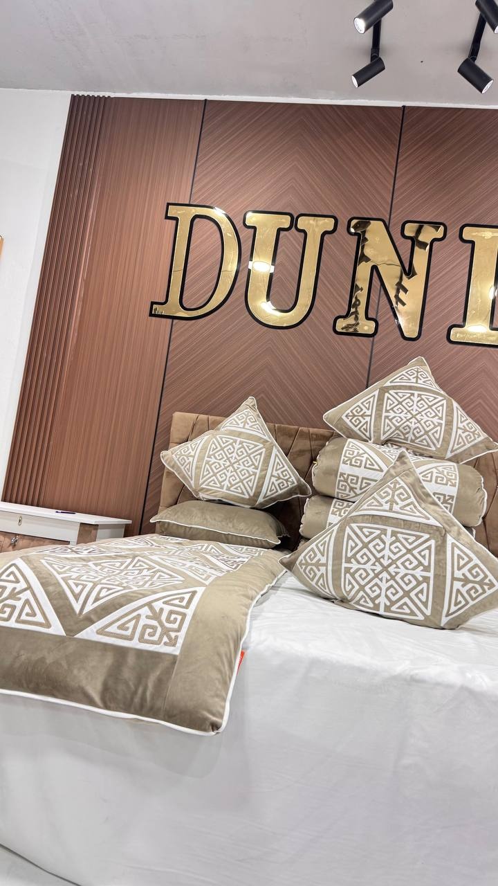Dunie комплект корпе с подушками 225x78 см, хлопок, песочный