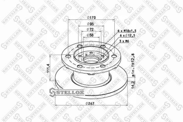 Диски Stellox передние 85-00735-SX