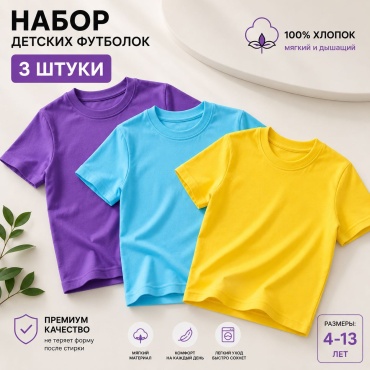 Футболка Tifan фиолетовый, мультиколор
