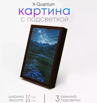 Quantum декоративный светильник настенный Интерьерный Komorebi Dreams 3D LED, теплый белый, холодный белый, синий