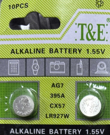 Батарейка AG7 T&E 2 шт