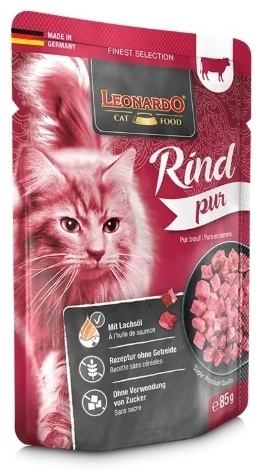Leonardo Pure Beef кусочки в соусе говядина 85 г 1 шт