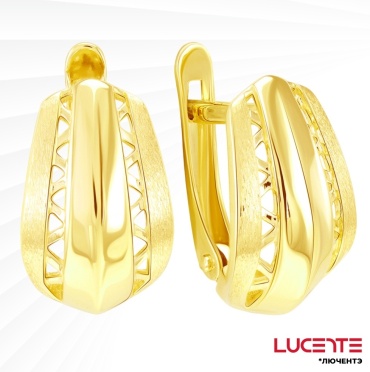 Серьги Lucente ZU-38-52-0031-00 вес 2.4 г золото, без вставок
