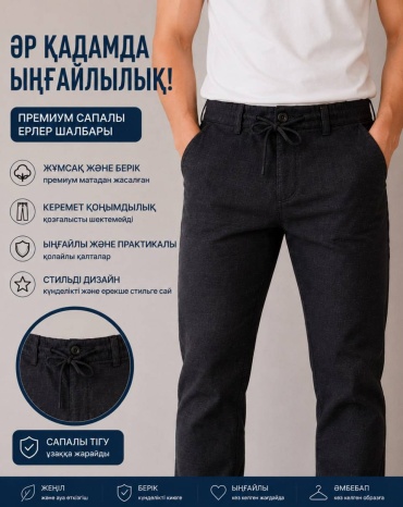 Джинсы карго темно-серый
