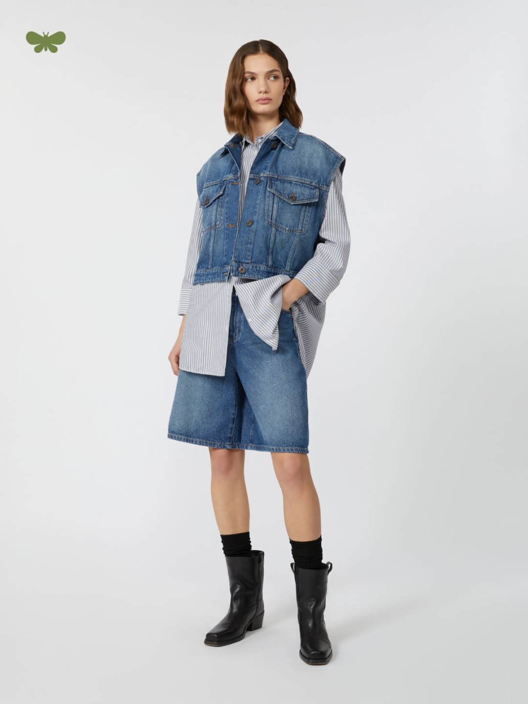 Джинсовые шорты Max Mara светло-синий