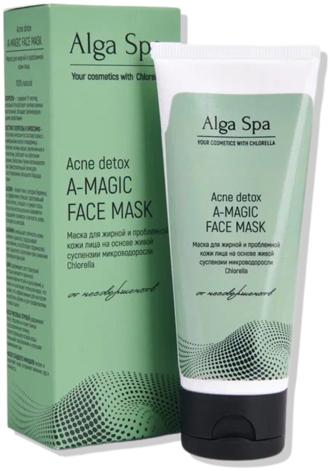 Маска для лица Alga Spa крем, глиняная Acne Detox A-magic 75 мл