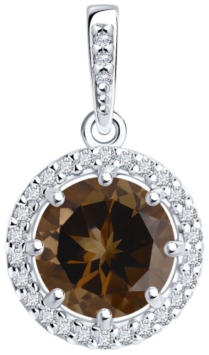 Подвеска Diamant 49611 вес 1.36 г серебро, фианит
