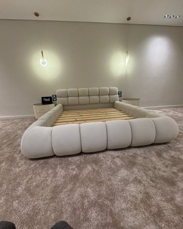 Кровать SM Company Aurora двуспальная, 180x200 см (без матраса, без подъёмного механизма) мультиколор
