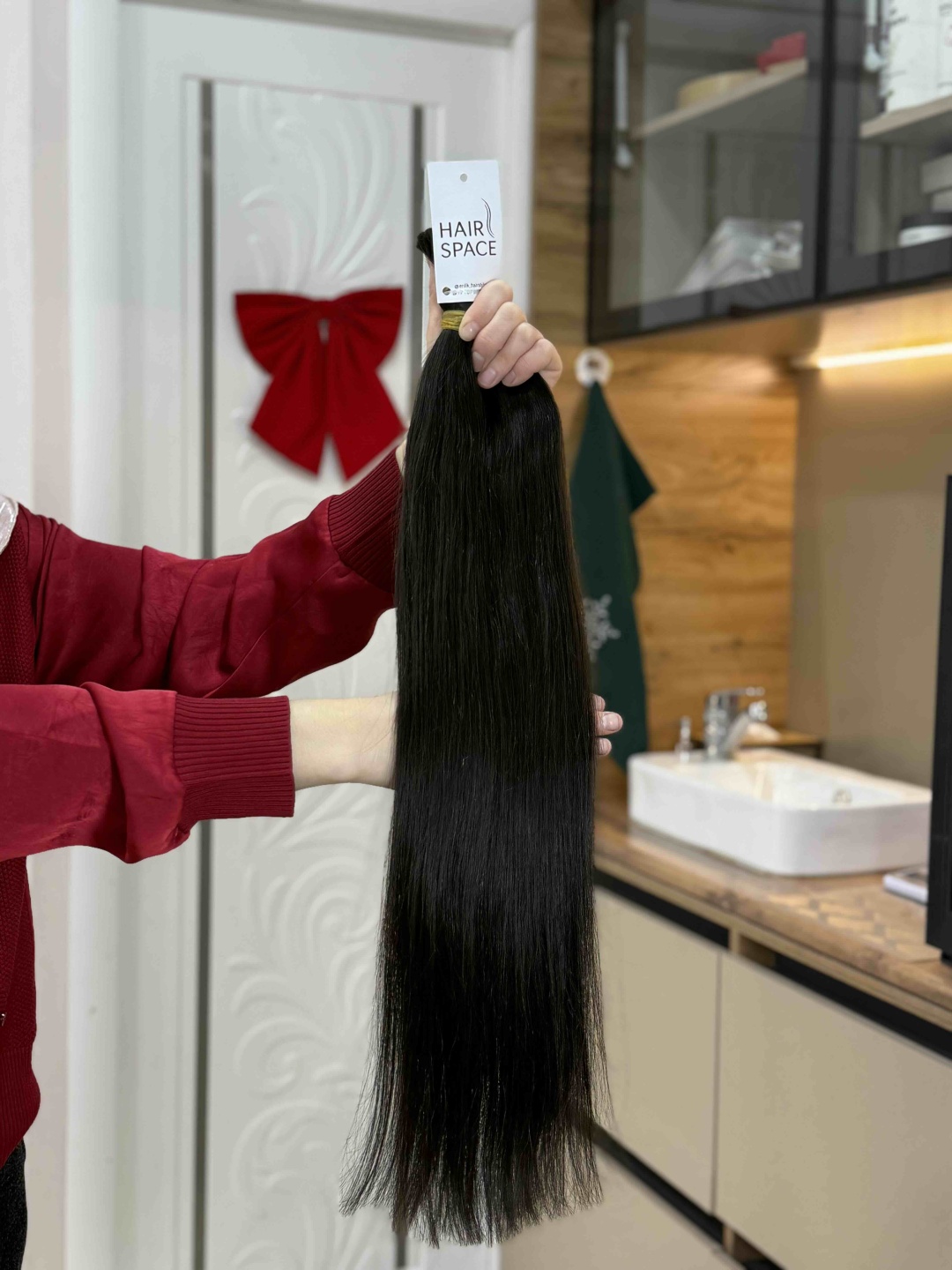 Hair Space волос для наращивания черный женский 75 см