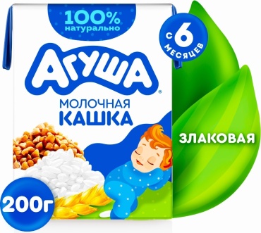 Агуша мультизлак молочная, с 6 месяцев