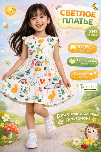Повседневное платье Ticcopo бежевый