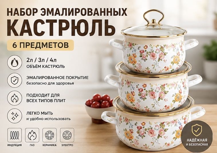 Набор кастрюль ZWILLON 6 в 1