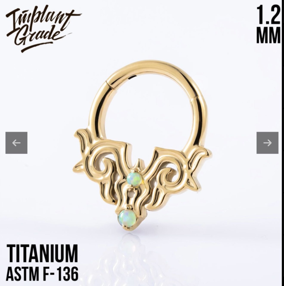 Кликер Implant Grade титановый сплав, агат, 8 mm