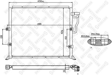 Stellox радиатор кондиционера 10-45004-SX