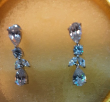Серьги Fashion Jewelry бижутерный сплав, цирконий