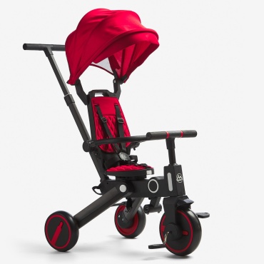Трёхколёсный велосипед Wingoffly 7В1 Nova Trike S68 черный, красный