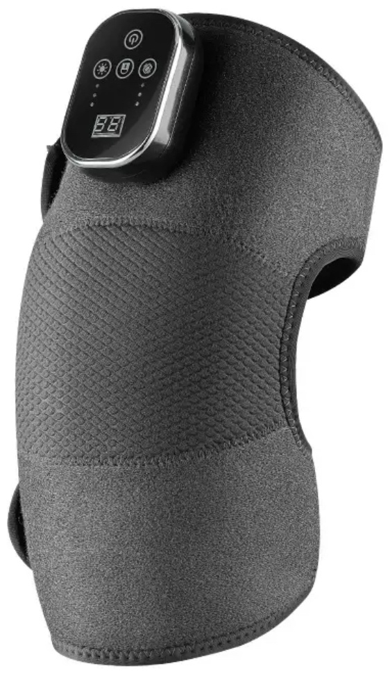 Массажер KNEE MASSAGER Наколенник для суставов манжета вибрационный, разогревающий, компрессионный