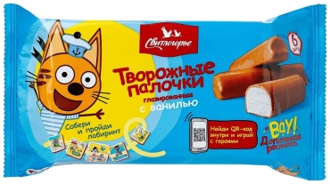 Свитлогорье творожные палочки глазированные с ванилью 6 шт по 30 г