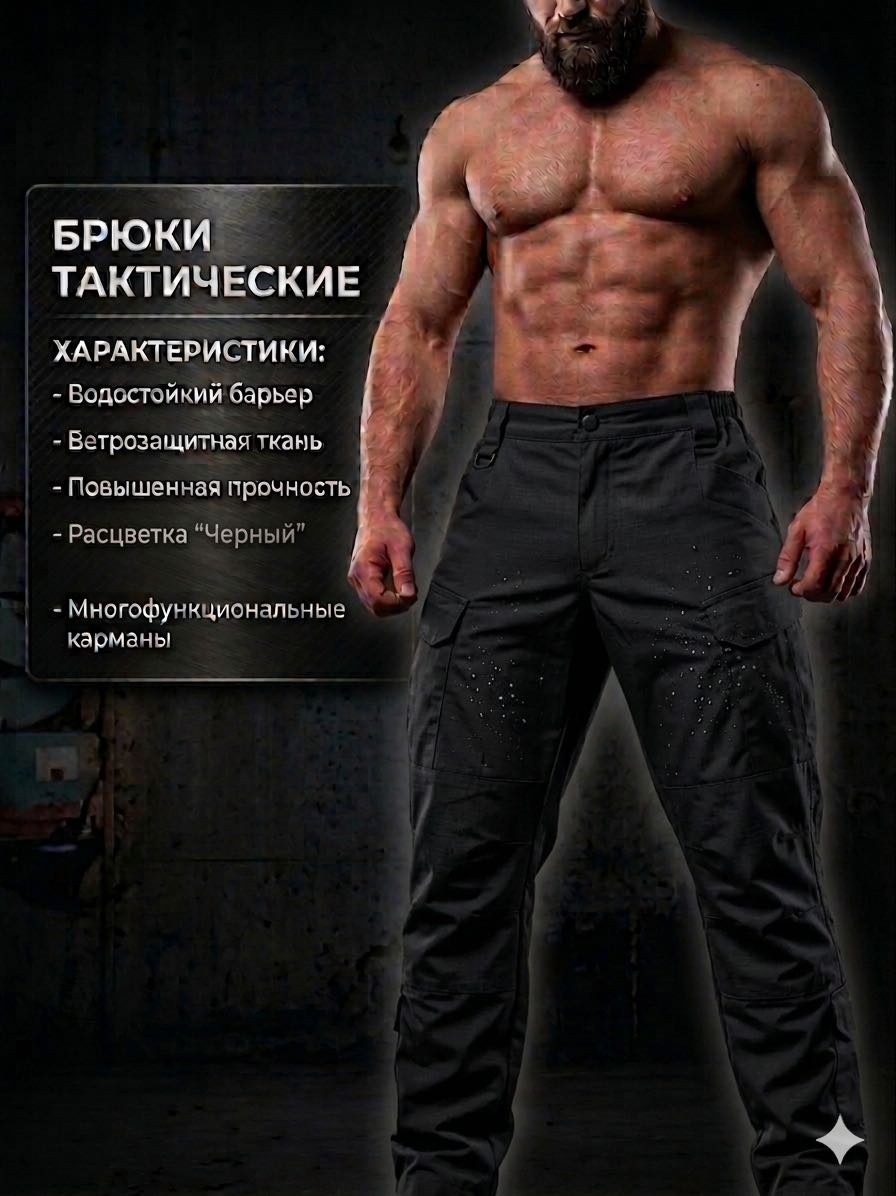 Спортивные брюки черный