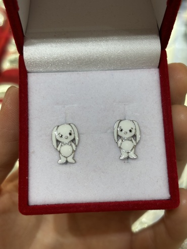 Серьги Argentum SymoSilver серьги детские вес 2.5 г серебро, эмаль