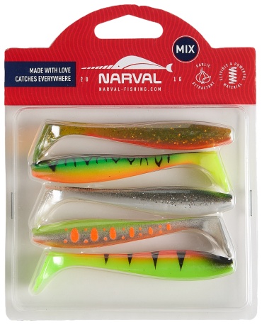 Мягкая приманка Narval Приманки мягкие NARVAL Choppy Tail 10см Mix #M04 1 шт 100 мм