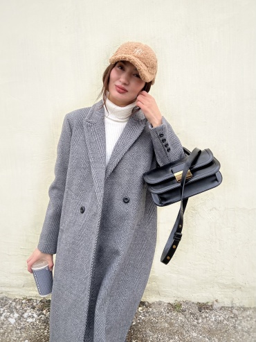 Пальто ASSEVA серый
