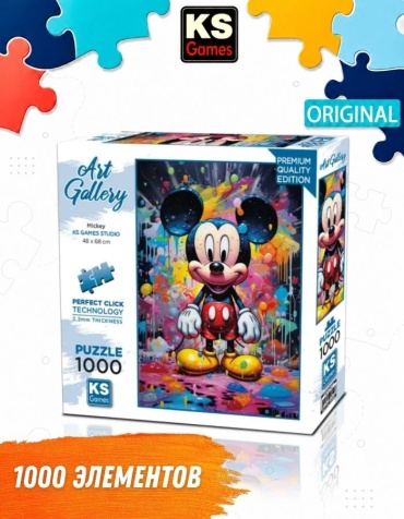 Ks Games Пазл Микки, 1000 деталей классический 1000 деталей