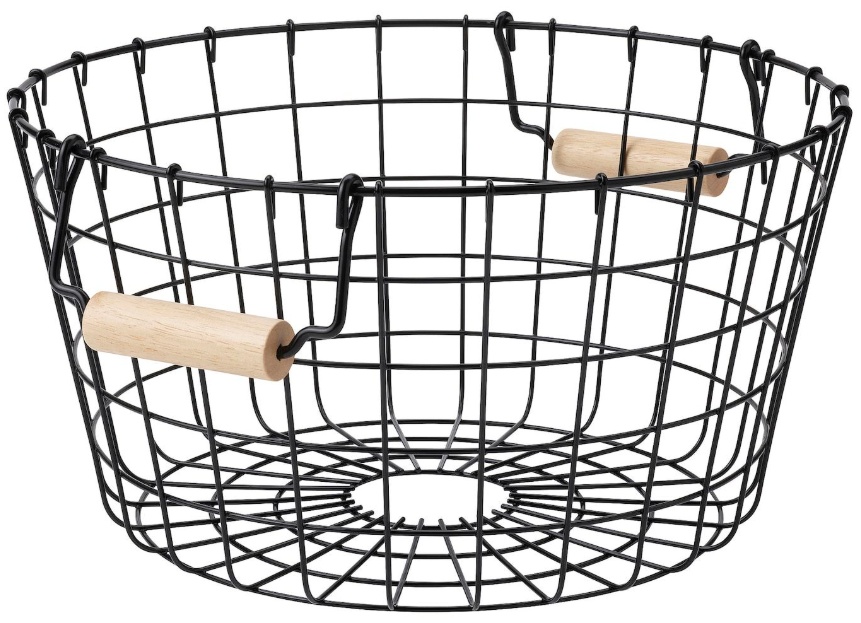 IKEA корзина универсальная 41x41x20 см, дерево, металл, сталь