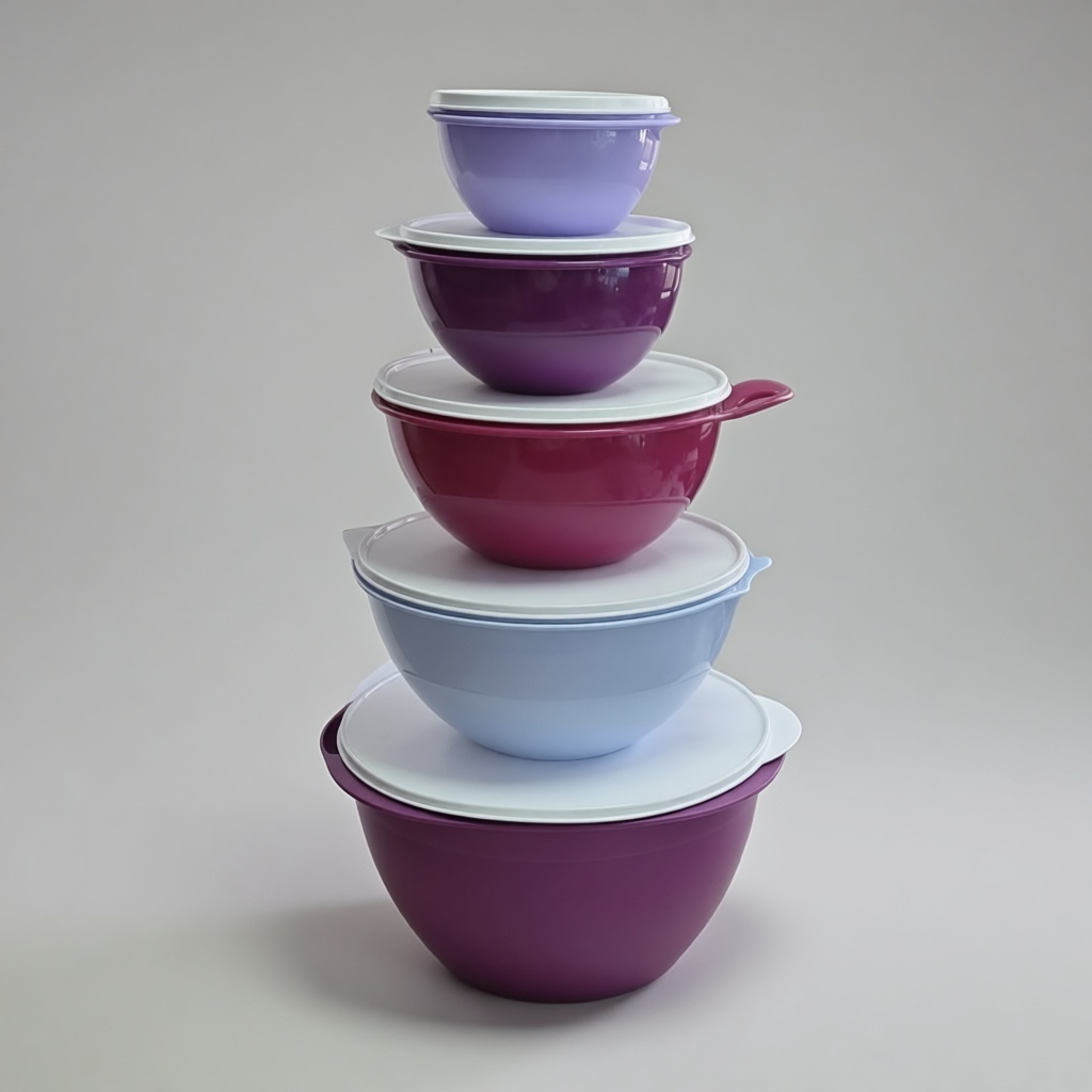 Миска Tupperware 30х30 см, пластик, 5 шт