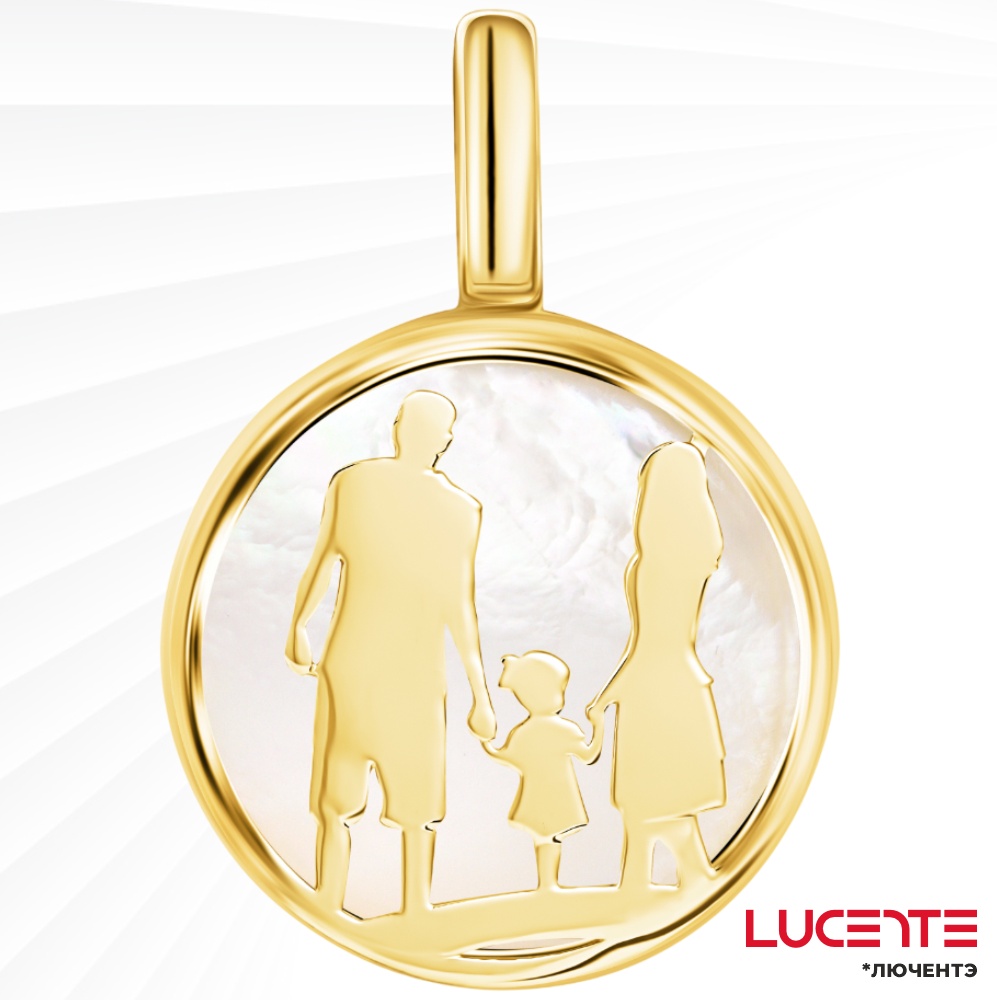 Подвеска Lucente PEN-LU-585-68910930 вес 1.85 г золото, перламутр