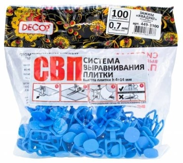 Decor зажим СВП 0.7 мм 100 шт.