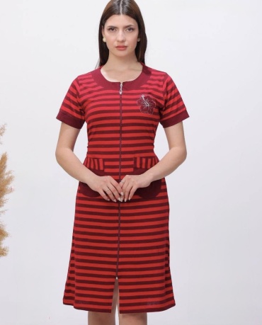 Хлопковый халат Tommiris Home Wear красный, бордовый