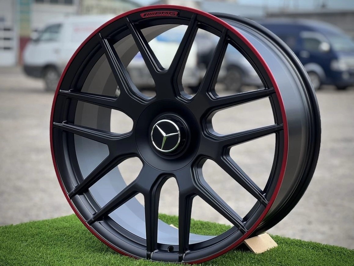 KOKO mercedes-benz-g-class-yc095-d21-SATIN BLACK RED LIP 10x21/5x130 D84.1 ET26 4 диска черный