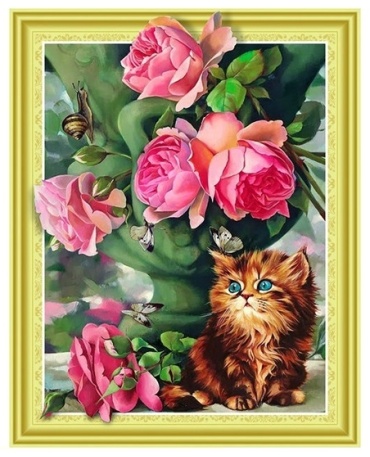 Shantou Honghu Котенок с розами
