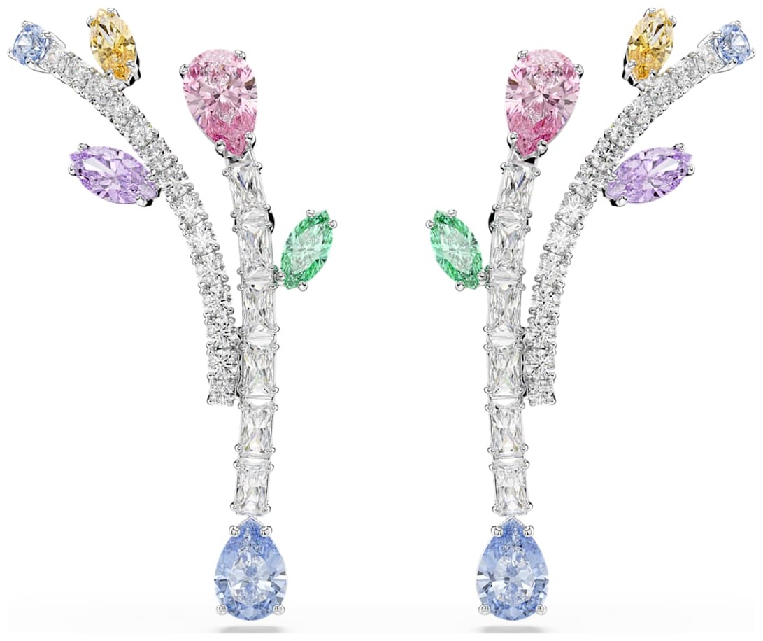 Серьги Swarovski бижутерный сплав, кристаллы Swarovski